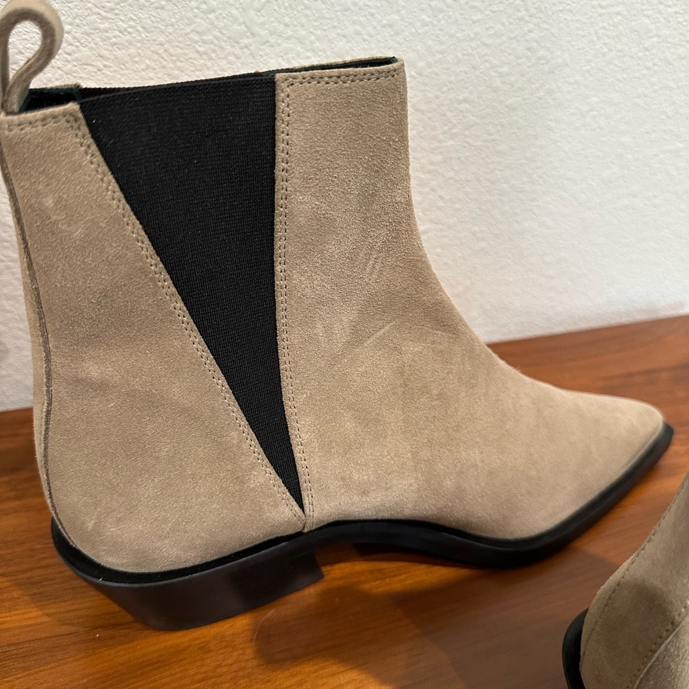 Anine Bing Taupe Suede Bekah Booties - Picture 9 of 10